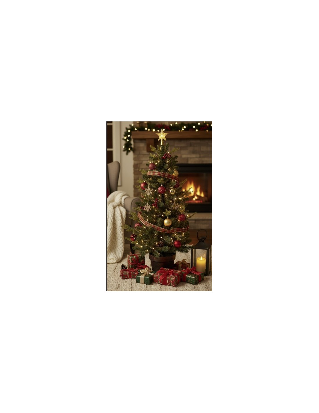 ALBERI DI NATALE: vendita online Corona di Natale Dorata Fééric Lights & Christmas, decorazione con pigne e dettagli oro in o...