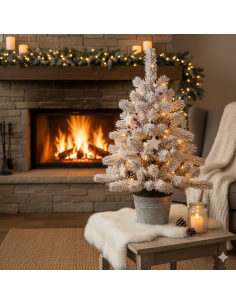 ALBERI DI NATALE: vendita online Albero di Natale Windy Peak 100cm innevato in vaso, abete artificiale con rami realistici e ...