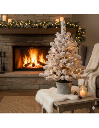 ALBERI DI NATALE: vendita online Albero di Natale Windy Peak 100cm innevato in vaso, abete artificiale con rami realistici e ...
