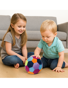 PRESCOLARI: vendita online PALLA COLORATA 22CM IN SOFFICE PELUCHE, GIOCATTOLO BAMBINI in offerta