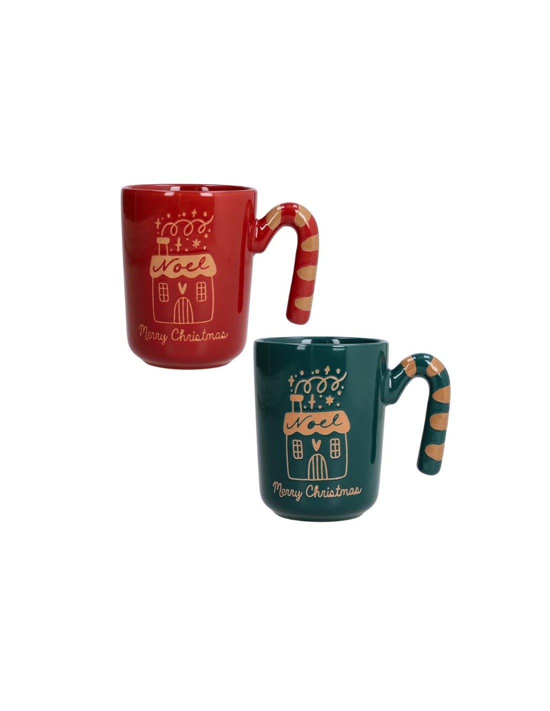 NATALE CANDY TWIST SET 2 MUG 370CC