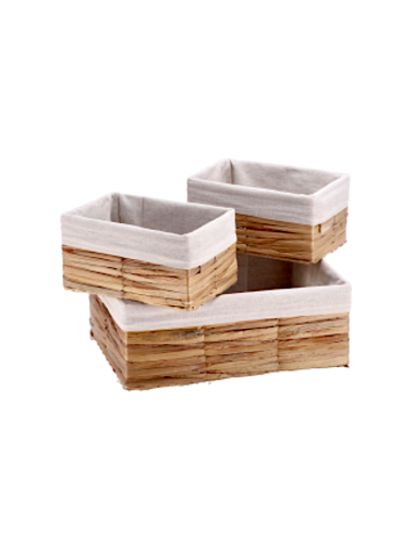 Set 3 Cesti in Fibra Naturale | shopincasa.it