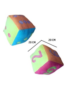 PELUCHE: vendita online PELUCHE A FORMA DI DADO COLORATO 20CM ASSORTITO in offerta