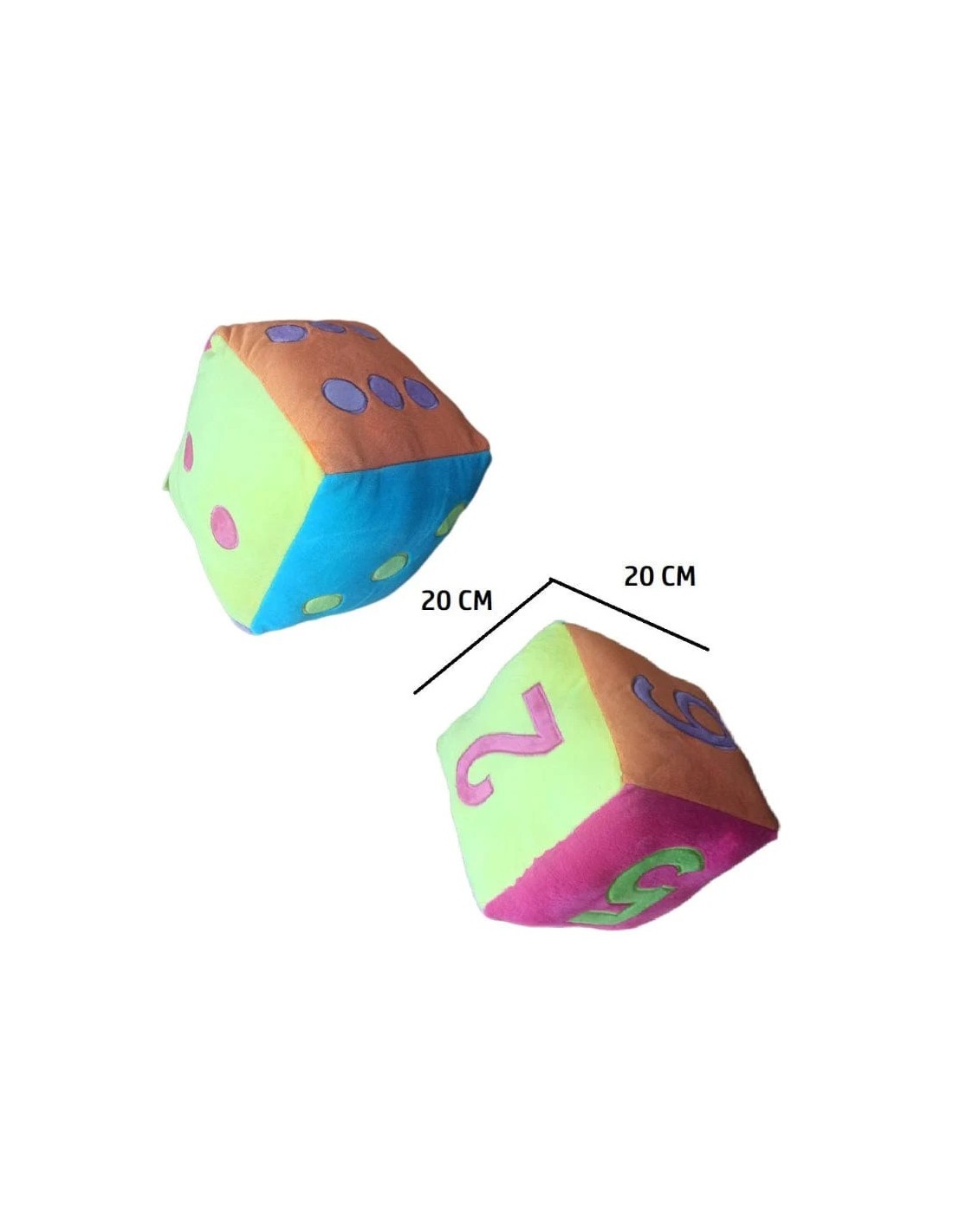 PELUCHE: vendita online PELUCHE A FORMA DI DADO COLORATO 20CM ASSORTITO in offerta