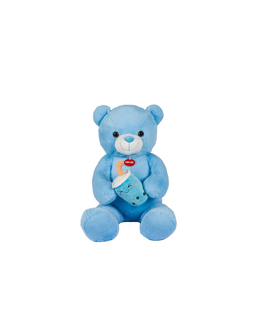 PELUCHE: vendita online PELUCHE ORSO AZZURRO 80CM CON BUBBLE TEA in offerta