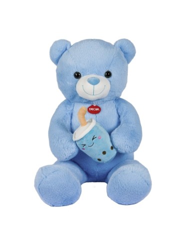 Peluche Orso Azzurro 80cm con Bubble Tea Morbido e Cocco loso | Shop in Casa