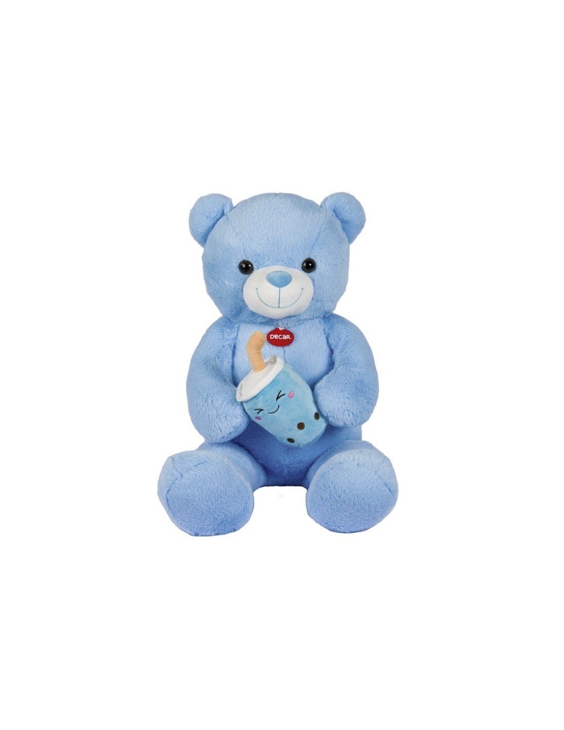 Peluche Orso Azzurro 80cm con Bubble Tea Morbido e Cocco loso | Shop in Casa