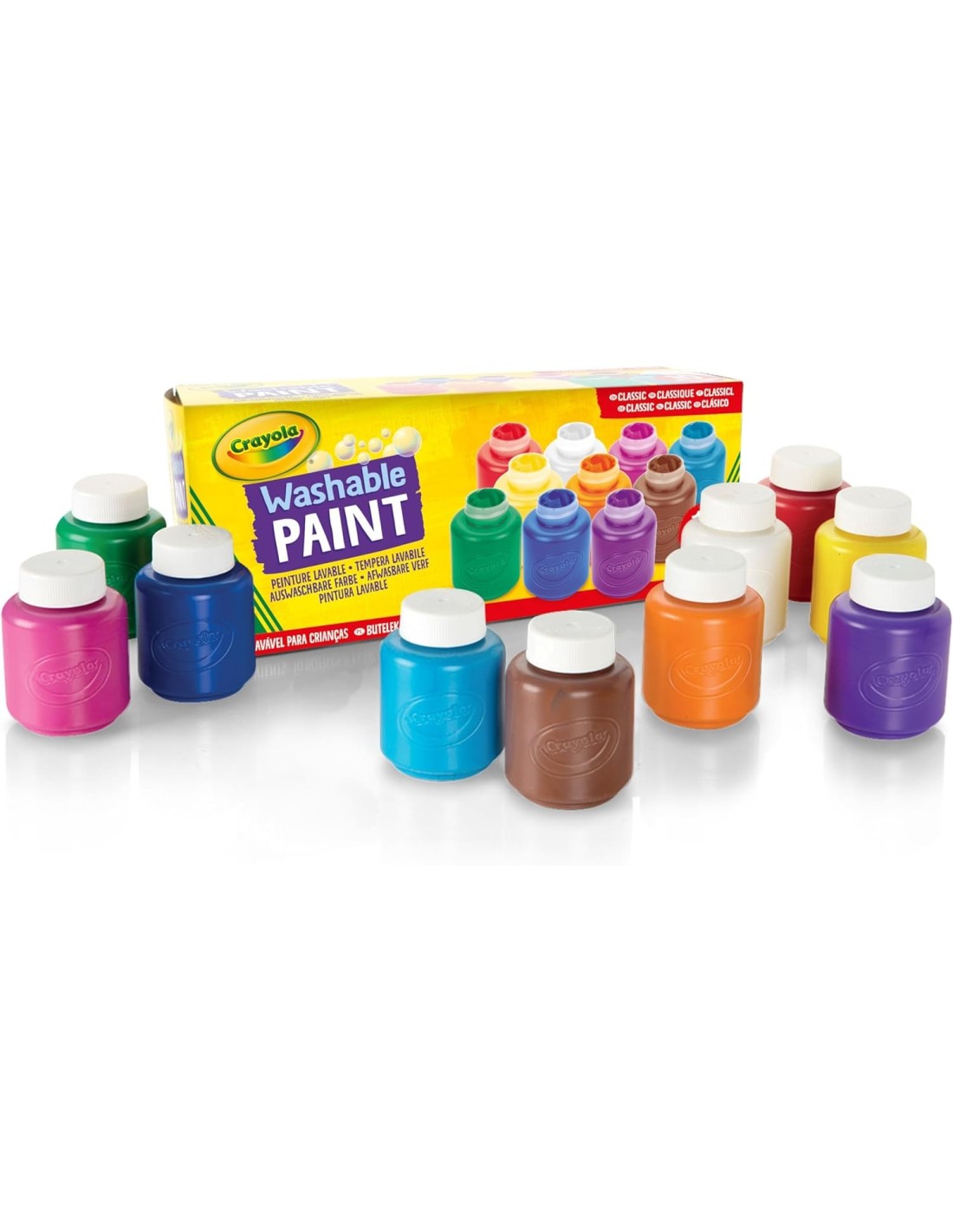 PRESCOLARI: vendita online TEMPERE LAVABILI PER BAMBINI, CONFEZIONE DA 10 BARATTOLINI, 59ML I LAVABILISSIMI, CRAYOLA in offerta