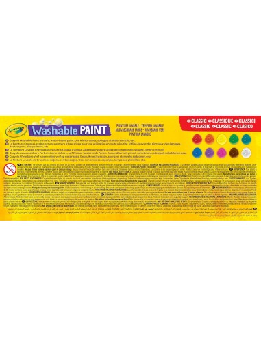 PRESCOLARI: vendita online TEMPERE LAVABILI PER BAMBINI, CONFEZIONE DA 10 BARATTOLINI, 59ML I LAVABILISSIMI, CRAYOLA in offerta