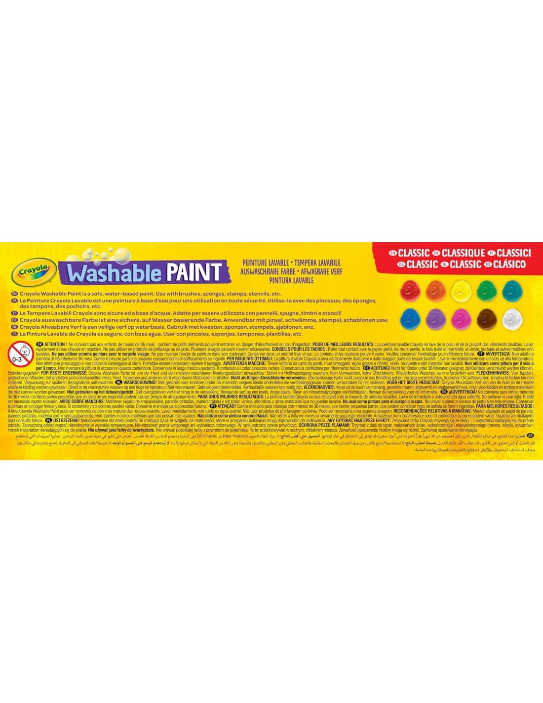 PRESCOLARI: vendita online TEMPERE LAVABILI PER BAMBINI, CONFEZIONE DA 10 BARATTOLINI, 59ML I LAVABILISSIMI, CRAYOLA in offerta