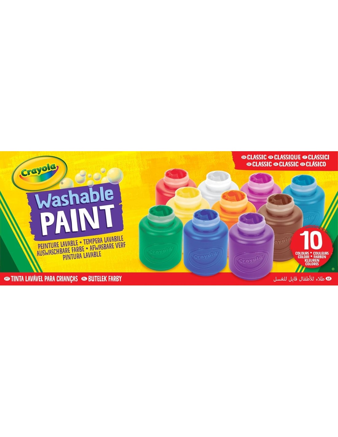 PRESCOLARI: vendita online TEMPERE LAVABILI PER BAMBINI, CONFEZIONE DA 10 BARATTOLINI, 59ML I LAVABILISSIMI, CRAYOLA in offerta