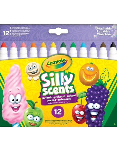 PRESCOLARI: vendita online PENNARELLI LAVABILI PUNTA MAXI PROFUMATI CONF. 12 PEZZI ASSORTITI, Crayola Silly Scents in offerta