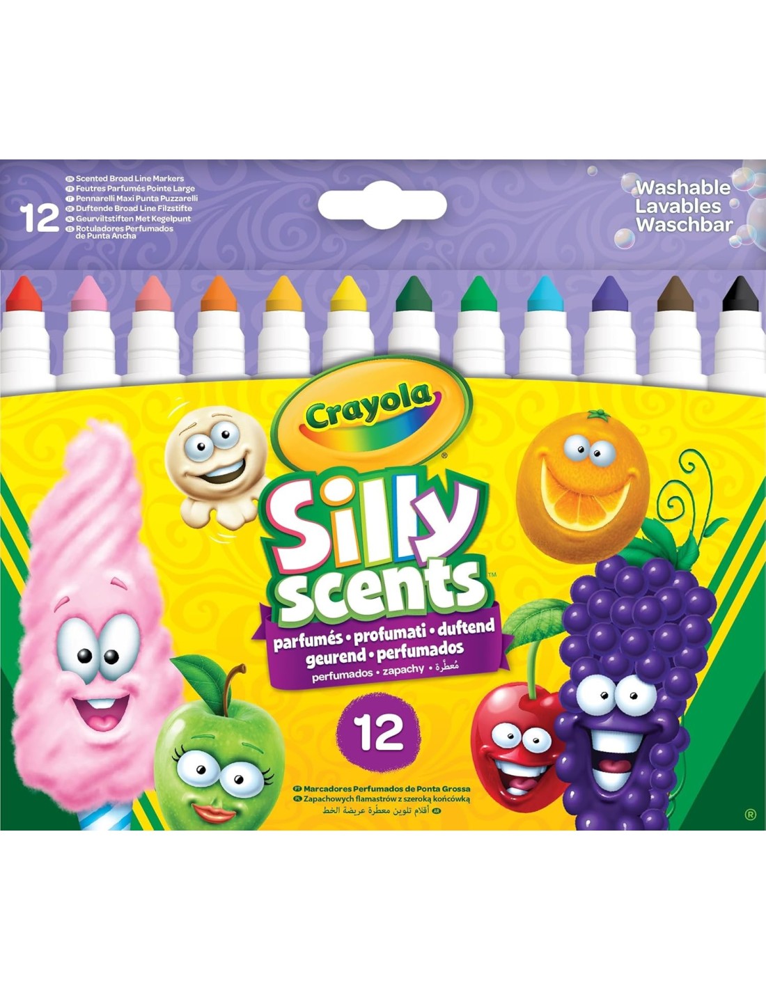 PRESCOLARI: vendita online PENNARELLI LAVABILI PUNTA MAXI PROFUMATI CONF. 12 PEZZI ASSORTITI, Crayola Silly Scents in offerta