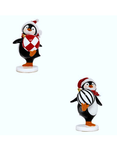 DECORAZIONE PINGUINO RESINA 12X11X17CM ASSORTITO