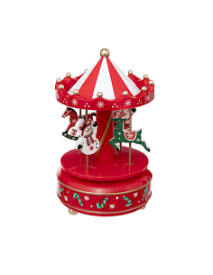 GIOSTRA MUSICALE BABBO NATALE E PUPAZZO DI NEVE