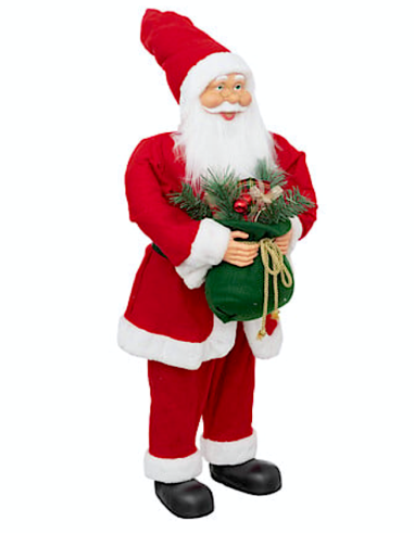 FIGURA BABBO NATALE 40X25X90CM POLIESTERE