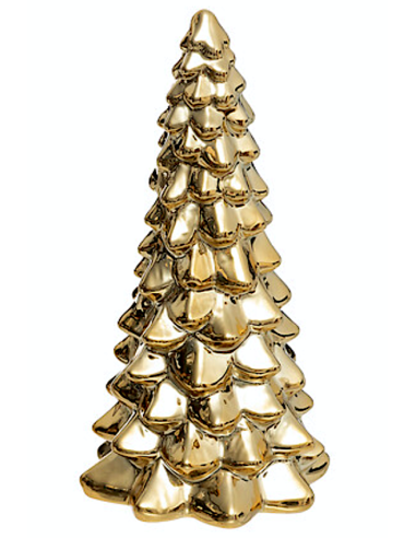 FIGURA ALBERO DI NATALE 11X22CM DOLOMITE ORO