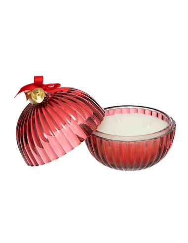 CANDELA PROFUMATA SFERA VETRO ROSSO 150GR