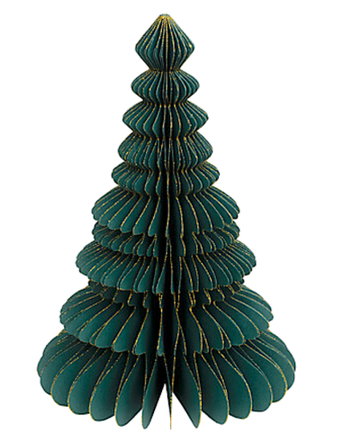 DECORAZIONE ALBERO IN CARTA VERDE 20X30CM