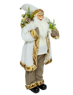 BABBO NATALE VESTITO BIANCO 40X27X120CM