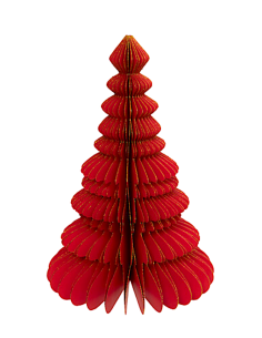 DECORAZIONE ABETE CARTA 20X30CM ROSSO