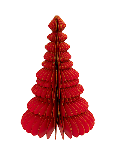 DECORAZIONE ABETE CARTA 20X30CM ROSSO