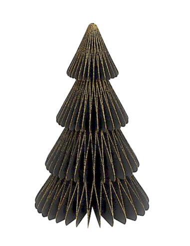DECORAZIONE ABETE CARTA 20X30CM NERO