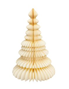 DECORAZIONE ABETE CARTA 90CM AVORIO