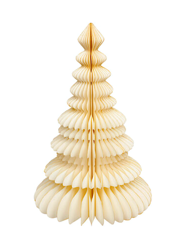 DECORAZIONE ABETE CARTA 90CM AVORIO