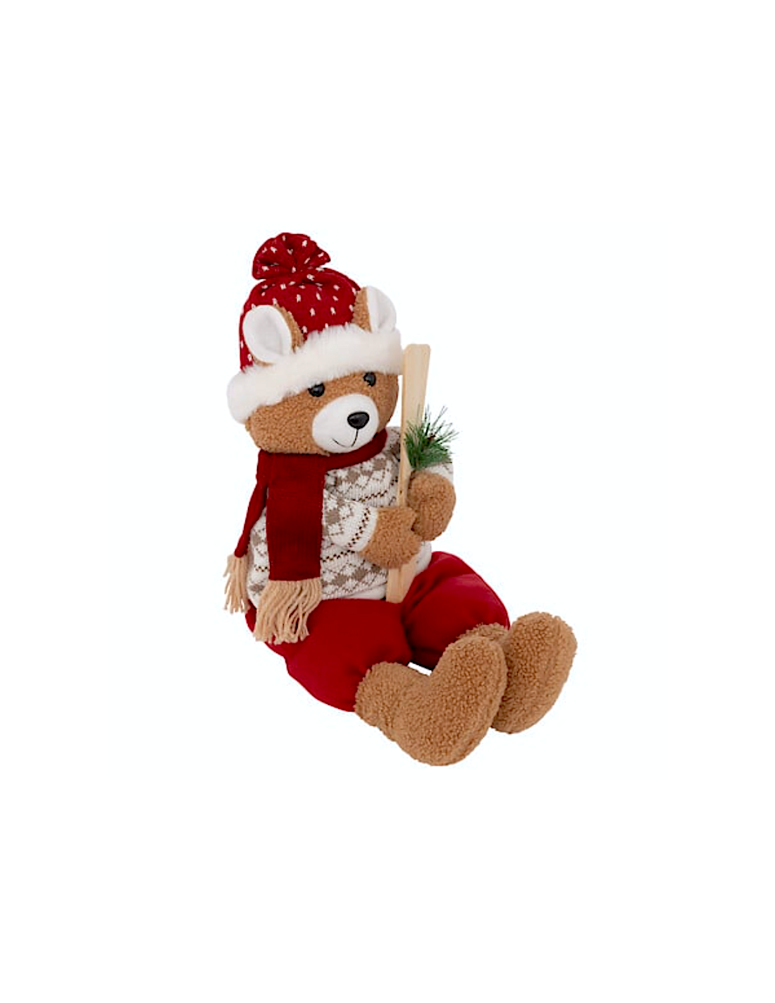 OGGETTISTICA NATALE: vendita online Decorazione peluche orso sciatore di Natale 50cm in poliestere - La magia di Natale a cas...