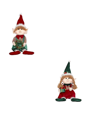 OGGETTISTICA NATALE: vendita online Decorazione folletto seduto di Natale 68cm assortito - La magia di Natale a casa tua in o...
