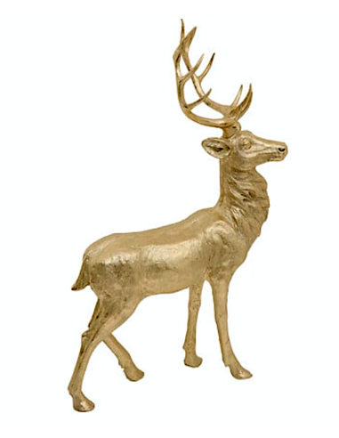 FIGURA CERVO DORATO 81X36X134CM MAGNESIA