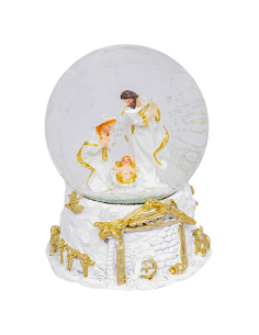 OGGETTISTICA NATALE: vendita online Decorazione palla di neve di Natale 10x13cm con natività in resina - La magia di Natale a...