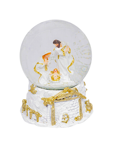 OGGETTISTICA NATALE: vendita online Decorazione palla di neve di Natale 10x13cm con natività in resina - La magia di Natale a...