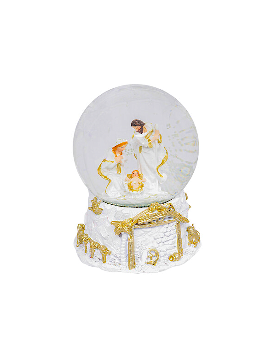 OGGETTISTICA NATALE: vendita online Decorazione palla di neve di Natale 10x13cm con natività in resina - La magia di Natale a...