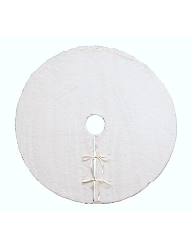 TAPPETO PER ALBERO POLIESTERE DIAM.90CM BIANCO