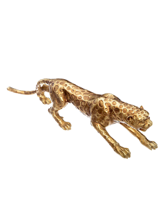 FIGURA LEOPARDO 20X14X79CM DORATO