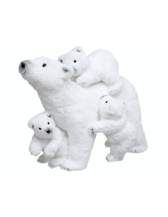 DECORAZIONE NATALIZIA FAMIGLIA DI ORSI H42CM
