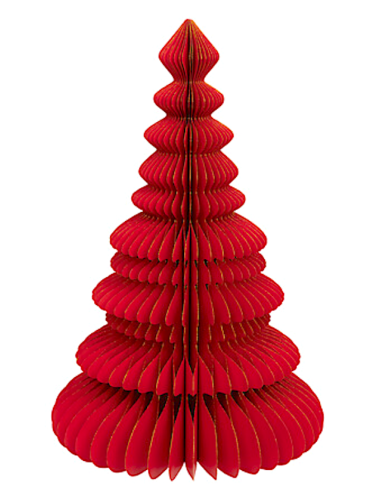 DECORAZIONE ABETE CARTA 60X90CM ROSSO