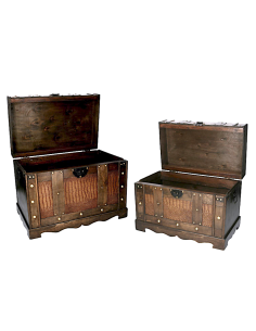 BAULE 503560 2 MISURA MARRONE LEGNO