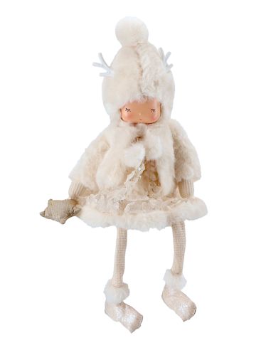 BAMBOLINA 254846 25X23X62CM ORO/BIANCO