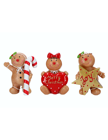 GINGERBREAD 253825 11X7,5X14,5CM ASSORTITO