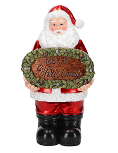 BABBO NATALE 253672 MERRY CHRISTMAS CON LED 16X11X30CM