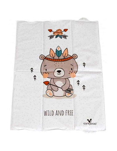 Cangaroo Soft Bear Fasciatoio Pieghevole Bianco 60x40 cm | Morbido e Sicuro | Shopincasa.it