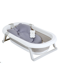 Moni Set Vasca da Bagno Pieghevole Palma Grey | 3 Pezzi Sicuro e Salvaspazio | Shopincasa.it