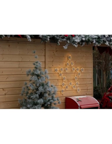 LUCI DI NATALE: vendita online Decorazione Stella di Natale 60cm per Esterno, 200 LED Bianco Caldo, con Trasformatore, Uso Pr...