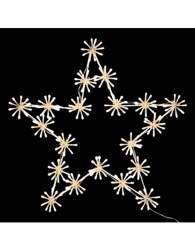 LUCI DI NATALE: vendita online Decorazione Stella di Natale 60cm per Esterno, 200 LED Bianco Caldo, con Trasformatore, Uso Pr...
