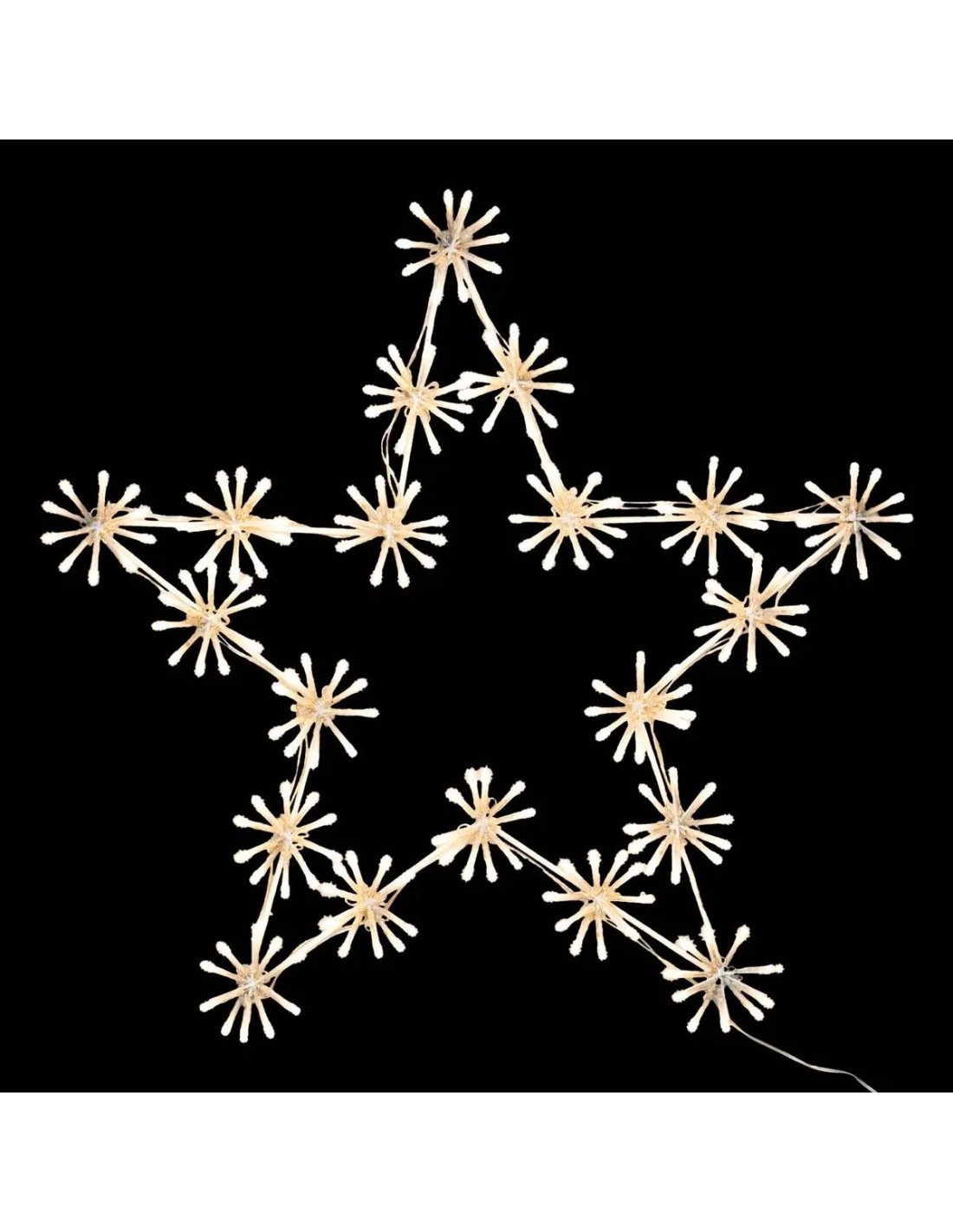 LUCI DI NATALE: vendita online Decorazione Stella di Natale 60cm per Esterno, 200 LED Bianco Caldo, con Trasformatore, Uso Pr...
