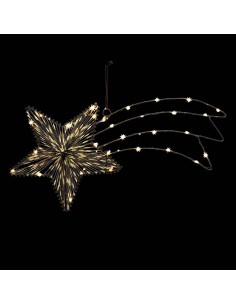 LUCI DI NATALE: vendita online Stella di Natale Luminosa a Filo 45cm con 30 LED Bianco Caldo, Decorazione Elegante per Intern... 2