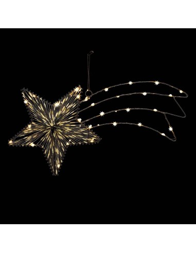 LUCI DI NATALE: vendita online Stella di Natale Luminosa a Filo 45cm con 30 LED Bianco Caldo, Decorazione Elegante per Intern...